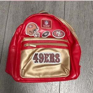 Loungefly Red and Gold 49ers Backpack